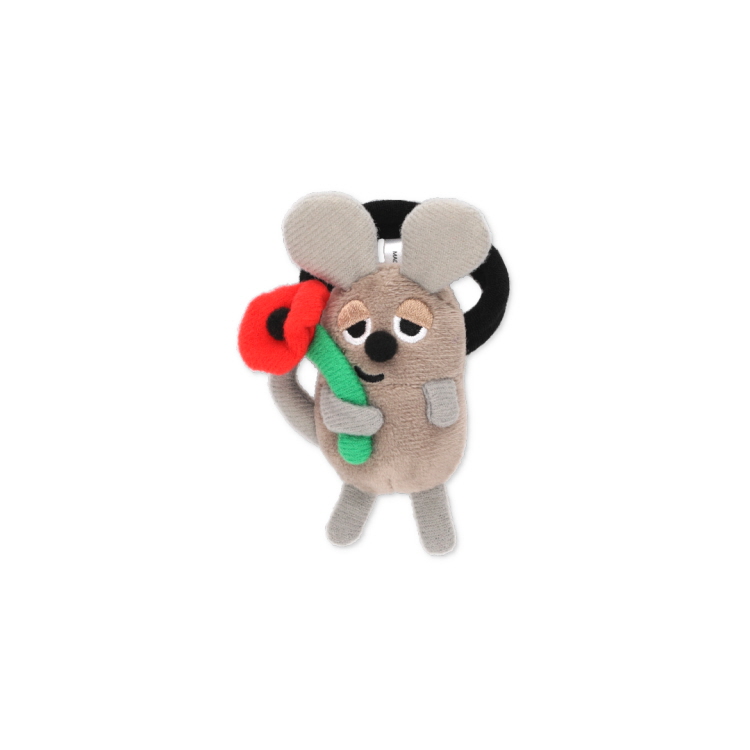 レオレオニ　ぬいぐるみヘアゴム赤