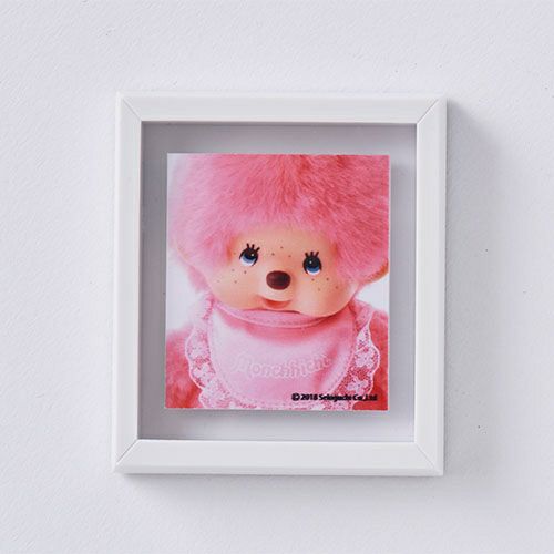 モンチッチ モンチッチがくぶちマグネット No019 中紅花ii 桃 航空便不可 キャラモール ドリぽけ