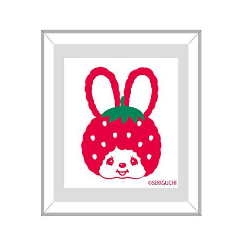 モンチッチ いちごだいすき チムたん がくぶちマグネット いちご柄蔕付 航空便不可 キャラモール ドリぽけ