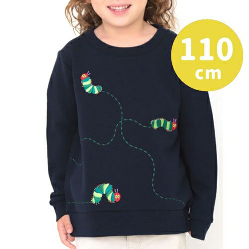 はらぺこあおむし キッズジャガードロングスリーブワンピース 130cm アップル パターン キャラモール ドリぽけ