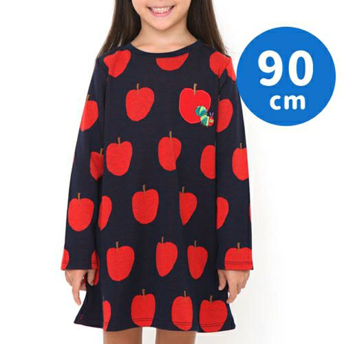 はらぺこあおむし キッズジャガードロングスリーブワンピース 90cm アップル パターン キャラモール ドリぽけ はらぺこあおむし キッズジャガードロングスリーブワンピース 90cm アップル パターン キャラモール ドリぽけ