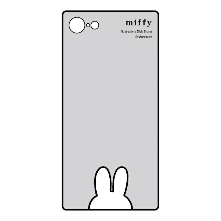 ミッフィー スクエアガラスケース Iphonese 第2世代 8 7対応 グレー Mf 130gy キャラモール ドリぽけ