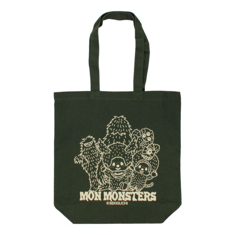 モンチッチ】トートバッグMサイズ（モンモンスター正面/GRN
