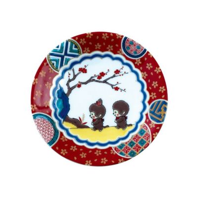 モンチッチ】九谷焼 小皿（庄三風彩色金蘭手）712112