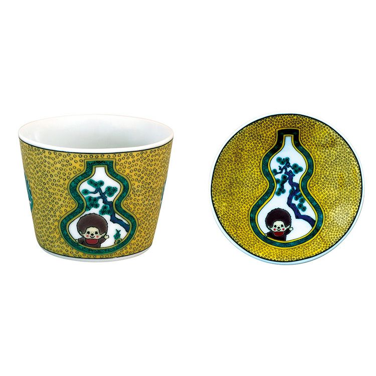 モンチッチ】九谷焼 小皿＆そばちょこセット（古九谷青手瓢箪