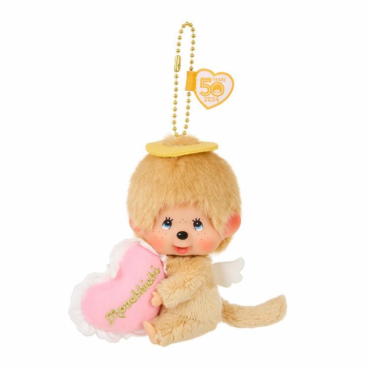 モンチッチ】ラブハッピーエンジェル モンチッチ 顔でかSSキーチェーン 