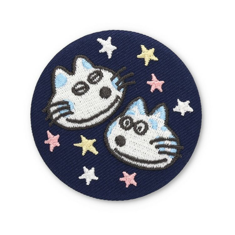 11ぴきのねこ】刺繍缶バッジ（へんなねこ）S8348901