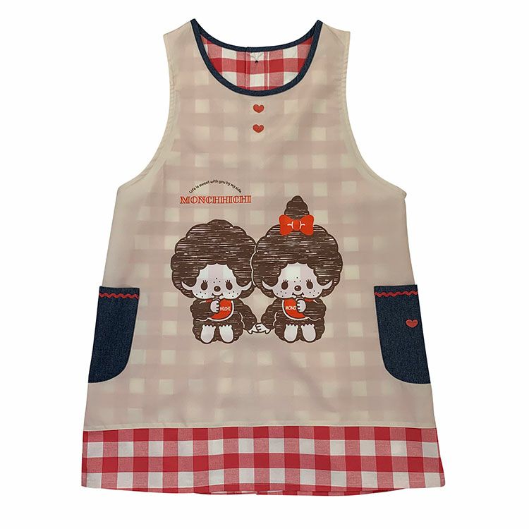 モンチッチ】チェックエプロンMA43997-51 | キャラクターモール