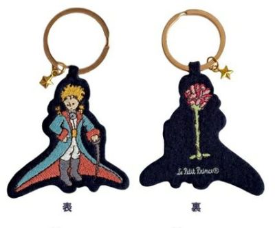 星の王子さま　キーホルダー　チャーム　ピンバッチセット 星の王子さま】刺繍チャーム（マントの王子さま/バラ）LPP-CH01